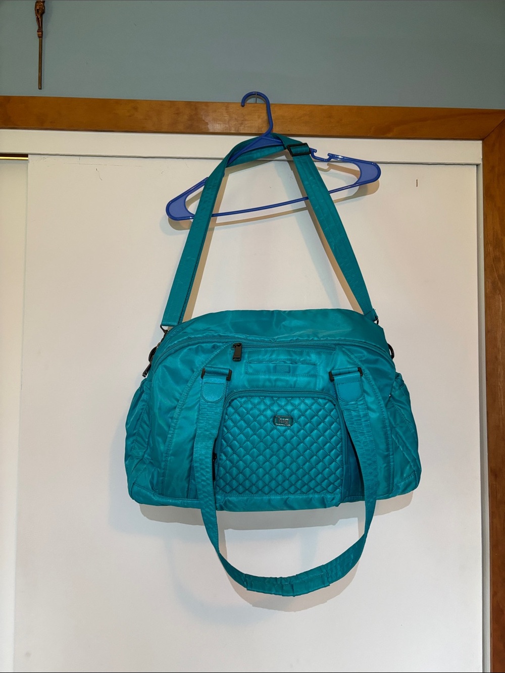 LUG Propeller Gym Overnight Weekend Carry On Duffle Bag Aqua Blue
